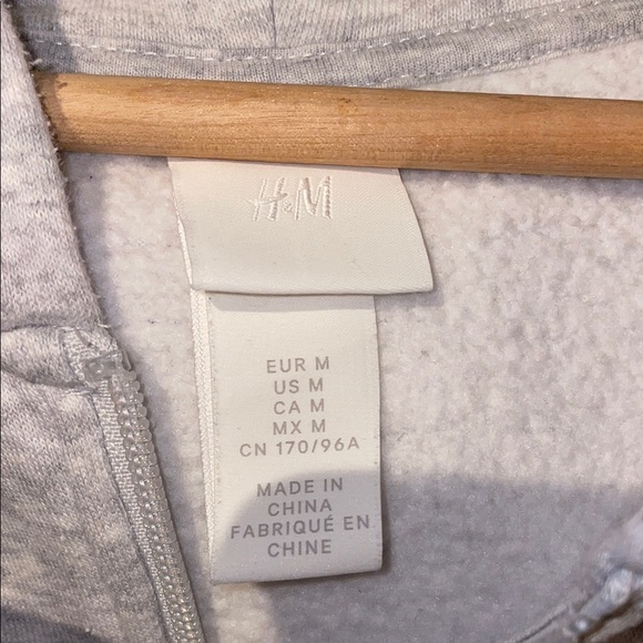 Gray Cropped Hoodie - Picture 2 of 3